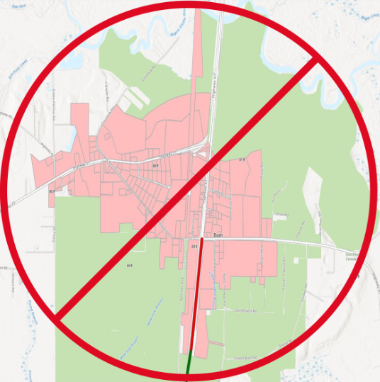 Town Center Radius Map